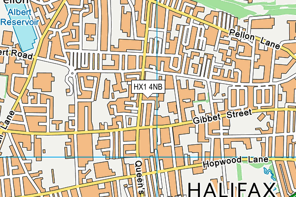 Unique Community Hub map (HX1 4NB) - OS VectorMap District (Ordnance Survey)