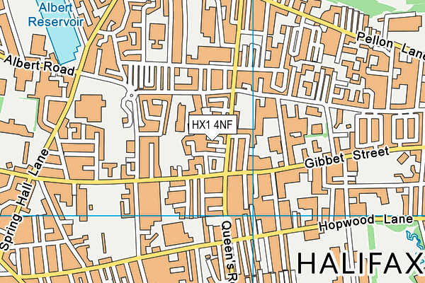 HX1 4NF map - OS VectorMap District (Ordnance Survey)