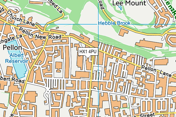 HX1 4PU map - OS VectorMap District (Ordnance Survey)