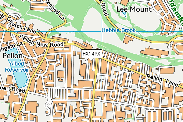 HX1 4PX map - OS VectorMap District (Ordnance Survey)