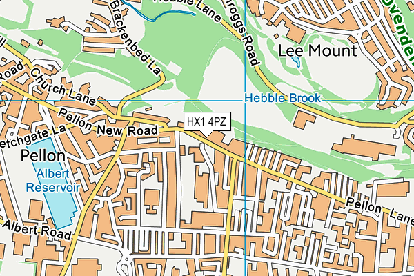 HX1 4PZ map - OS VectorMap District (Ordnance Survey)