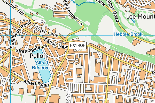 HX1 4QF map - OS VectorMap District (Ordnance Survey)