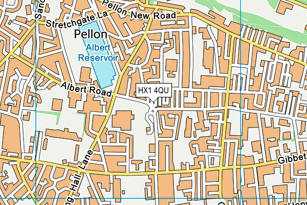 HX1 4QU map - OS VectorMap District (Ordnance Survey)