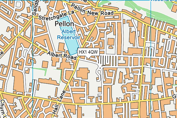 HX1 4QW map - OS VectorMap District (Ordnance Survey)