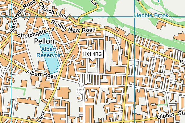 Mount Pellon Primary Academy map (HX1 4RG) - OS VectorMap District (Ordnance Survey)