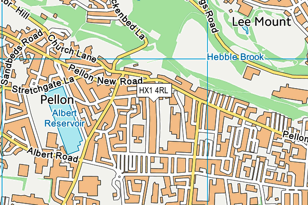 HX1 4RL map - OS VectorMap District (Ordnance Survey)