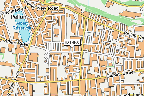 HX1 4RX map - OS VectorMap District (Ordnance Survey)