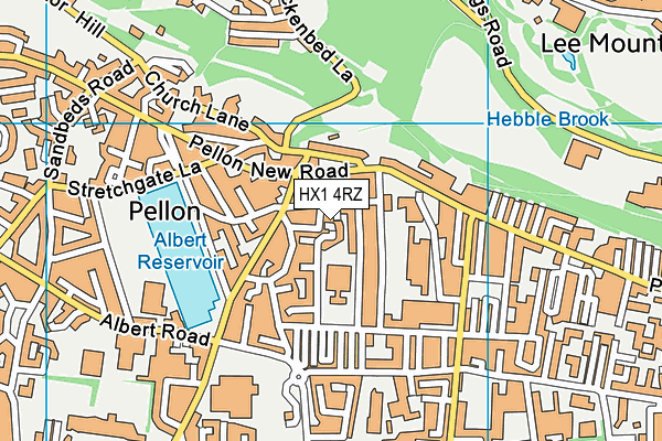 HX1 4RZ map - OS VectorMap District (Ordnance Survey)