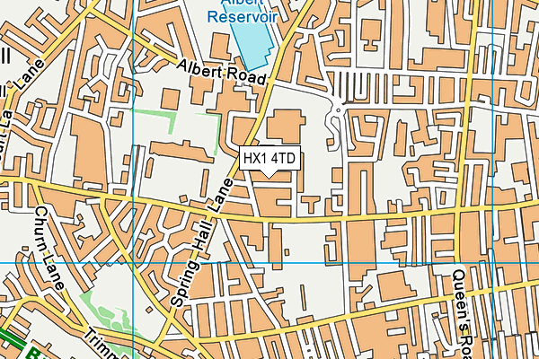 HX1 4TD map - OS VectorMap District (Ordnance Survey)