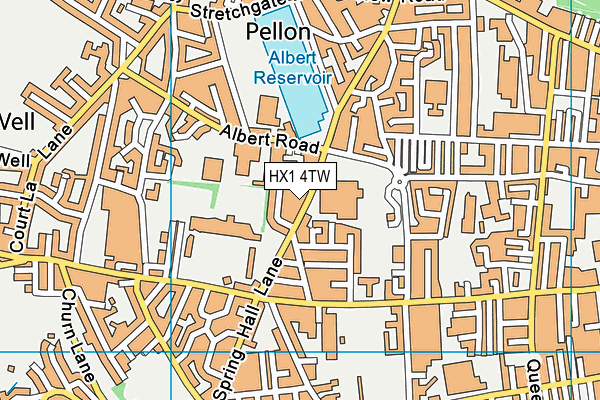 HX1 4TW map - OS VectorMap District (Ordnance Survey)