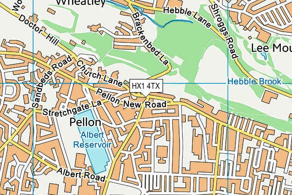 HX1 4TX map - OS VectorMap District (Ordnance Survey)