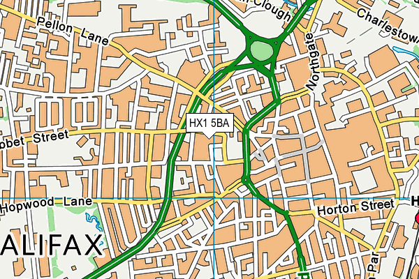 HX1 5BA map - OS VectorMap District (Ordnance Survey)