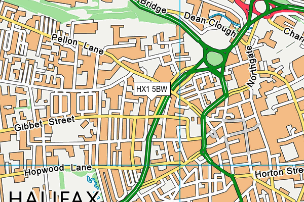 HX1 5BW map - OS VectorMap District (Ordnance Survey)