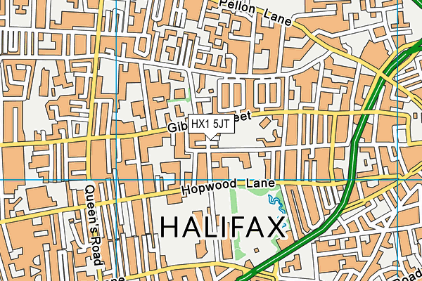 HX1 5JT map - OS VectorMap District (Ordnance Survey)