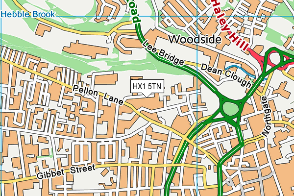 Beech Hill School map (HX1 5TN) - OS VectorMap District (Ordnance Survey)