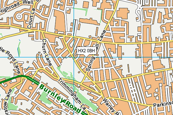 HX2 0BH map - OS VectorMap District (Ordnance Survey)
