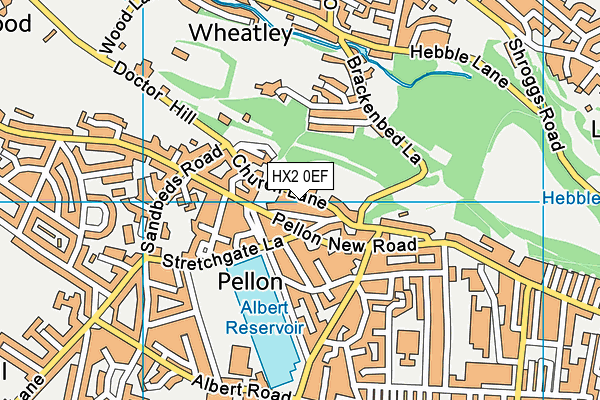 Pellon & District Community Centre (Closed) map (HX2 0EF) - OS VectorMap District (Ordnance Survey)