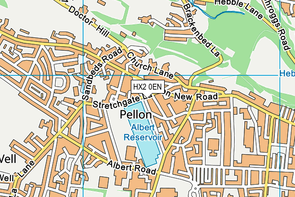 HX2 0EN map - OS VectorMap District (Ordnance Survey)