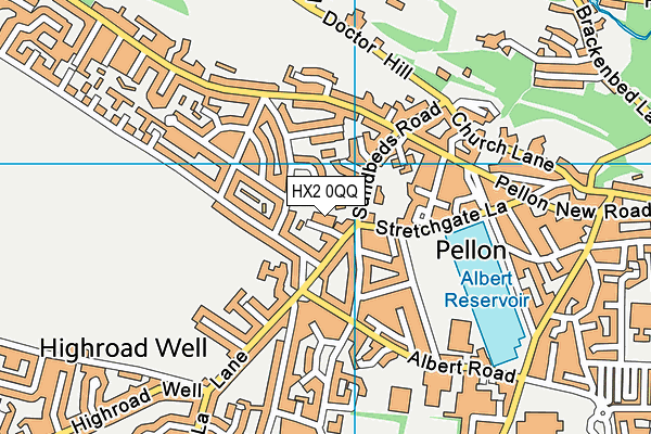 Christ Church Pellon CofE VC Primary School map (HX2 0QQ) - OS VectorMap District (Ordnance Survey)