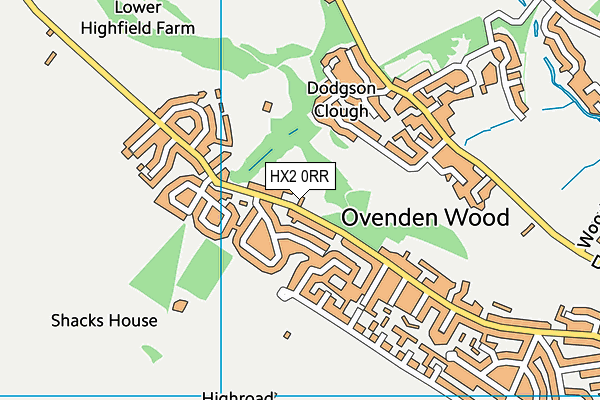 HX2 0RR map - OS VectorMap District (Ordnance Survey)