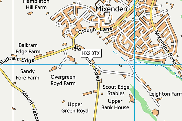 Endeavour House School map (HX2 0TX) - OS VectorMap District (Ordnance Survey)