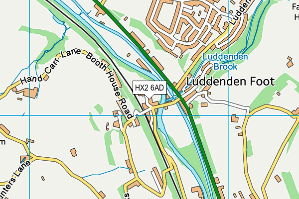 HX2 6AD map - OS VectorMap District (Ordnance Survey)