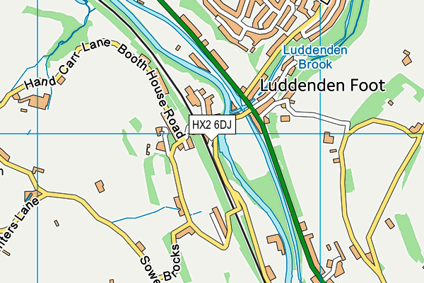 HX2 6DJ map - OS VectorMap District (Ordnance Survey)