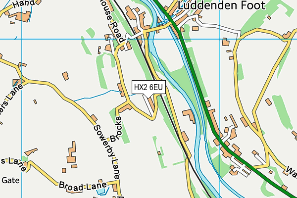 HX2 6EU map - OS VectorMap District (Ordnance Survey)