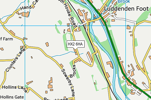 HX2 6HA map - OS VectorMap District (Ordnance Survey)