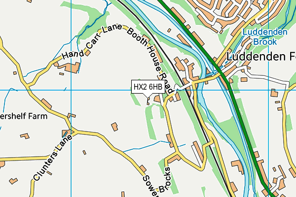 HX2 6HB map - OS VectorMap District (Ordnance Survey)