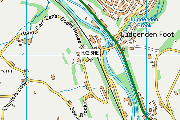 HX2 6HE map - OS VectorMap District (Ordnance Survey)
