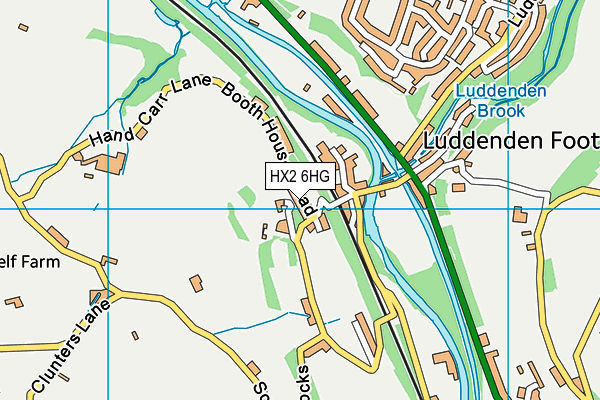 HX2 6HG map - OS VectorMap District (Ordnance Survey)