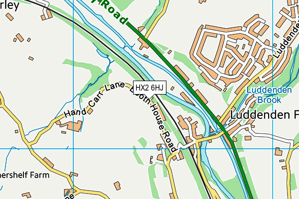 HX2 6HJ map - OS VectorMap District (Ordnance Survey)