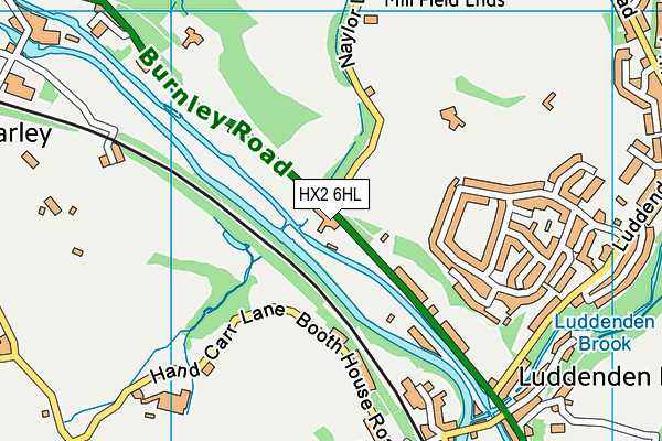 HX2 6HL map - OS VectorMap District (Ordnance Survey)