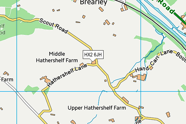 HX2 6JH map - OS VectorMap District (Ordnance Survey)