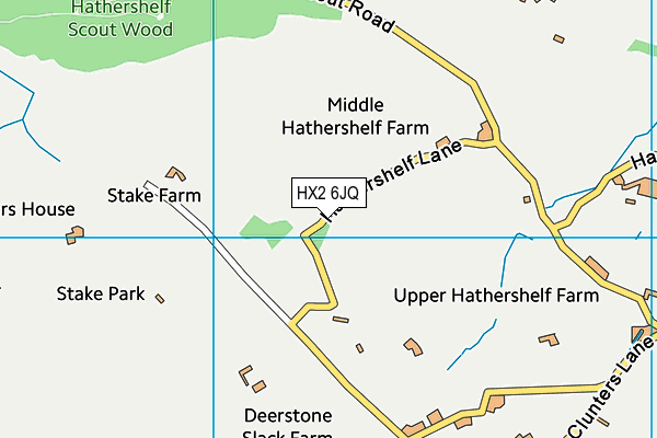 HX2 6JQ map - OS VectorMap District (Ordnance Survey)