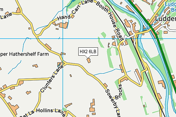 HX2 6LB map - OS VectorMap District (Ordnance Survey)