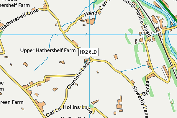 Luddendenfoot Cricket Club map (HX2 6LD) - OS VectorMap District (Ordnance Survey)