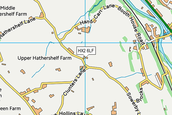 HX2 6LF map - OS VectorMap District (Ordnance Survey)