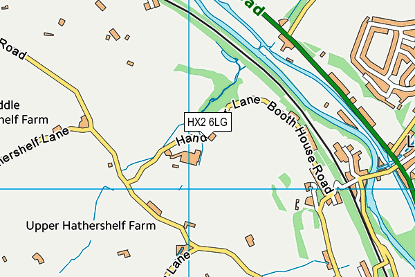 HX2 6LG map - OS VectorMap District (Ordnance Survey)