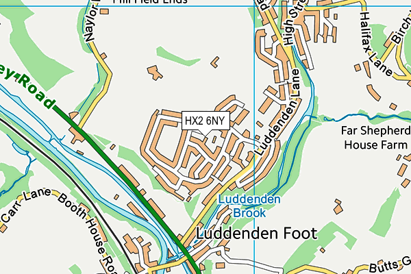 HX2 6NY map - OS VectorMap District (Ordnance Survey)