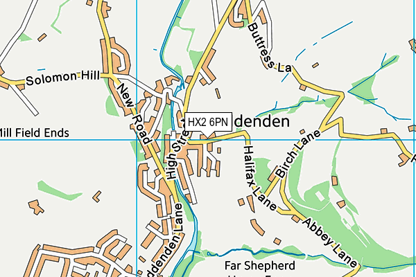 HX2 6PN map - OS VectorMap District (Ordnance Survey)