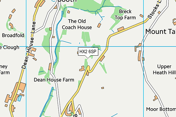 HX2 6SP map - OS VectorMap District (Ordnance Survey)