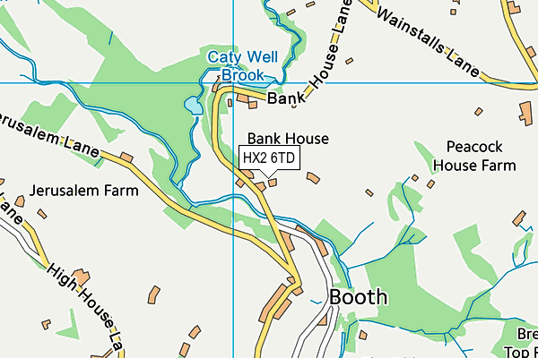 HX2 6TD map - OS VectorMap District (Ordnance Survey)