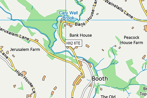 HX2 6TE map - OS VectorMap District (Ordnance Survey)