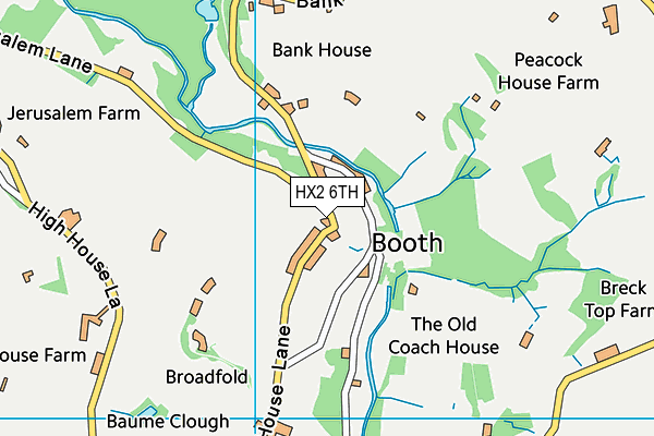 HX2 6TH map - OS VectorMap District (Ordnance Survey)