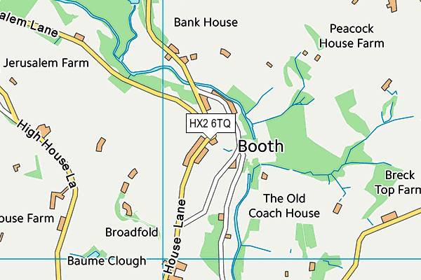 Broadfold Park map (HX2 6TQ) - OS VectorMap District (Ordnance Survey)