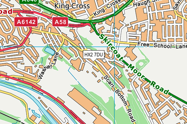 HX2 7DU map - OS VectorMap District (Ordnance Survey)