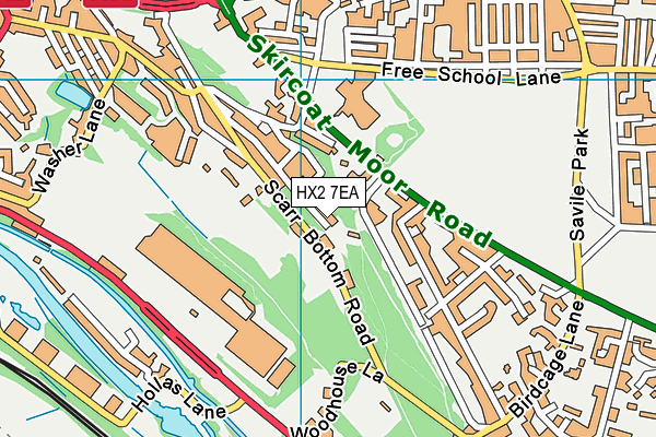 HX2 7EA map - OS VectorMap District (Ordnance Survey)