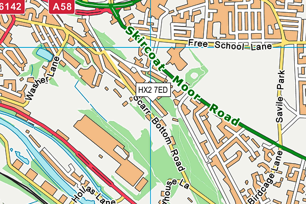 HX2 7ED map - OS VectorMap District (Ordnance Survey)